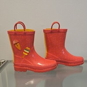 Kids' Red Ice Cream Rain Boots